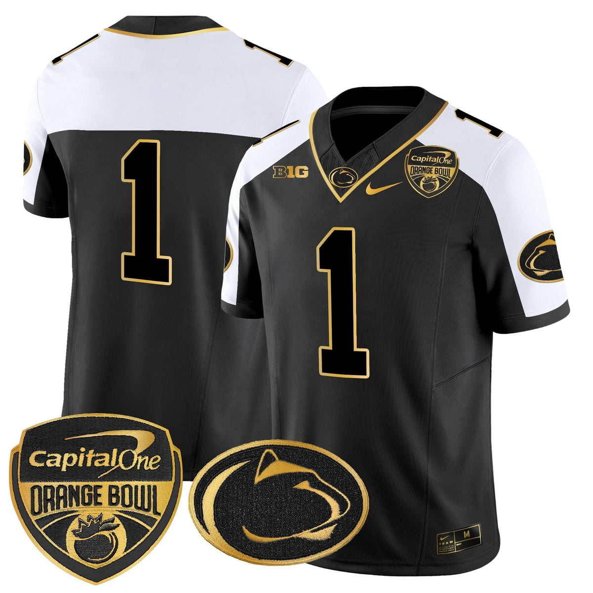 Penn State Nittany Lions Orange Bowl Patch Gold Vapor Limited Jersey