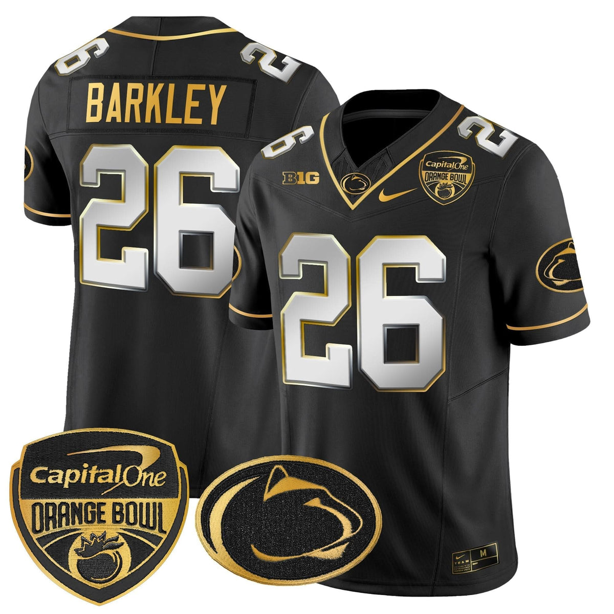 Penn State Nittany Lions Orange Bowl Patch Gold Vapor Limited Jersey