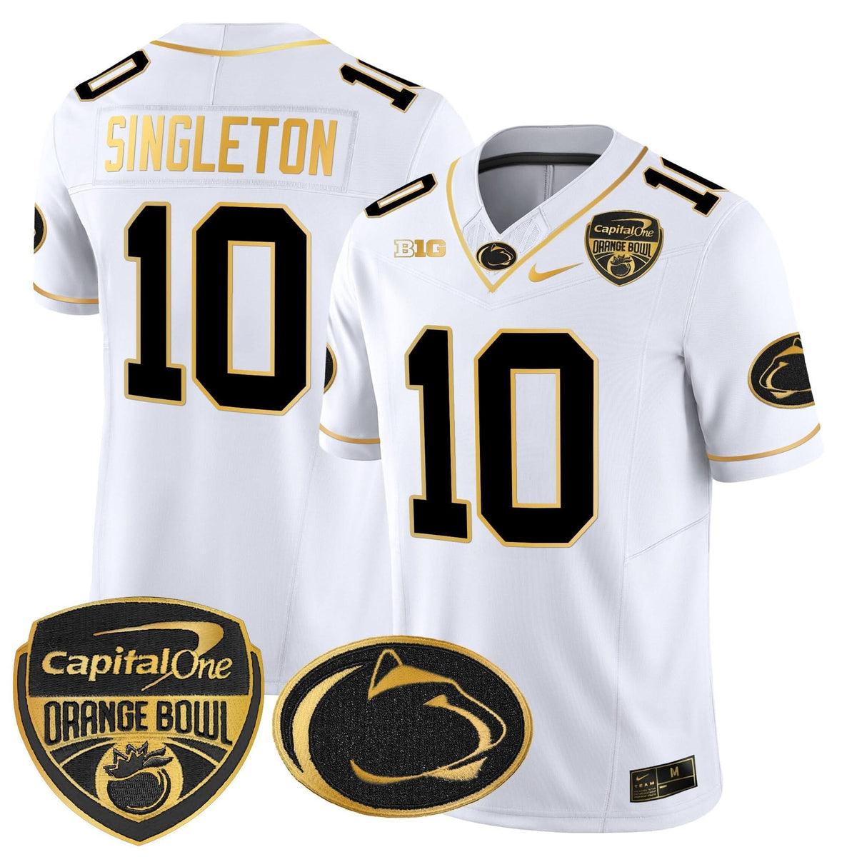 Penn State Nittany Lions Orange Bowl Patch Gold Vapor Limited Jersey
