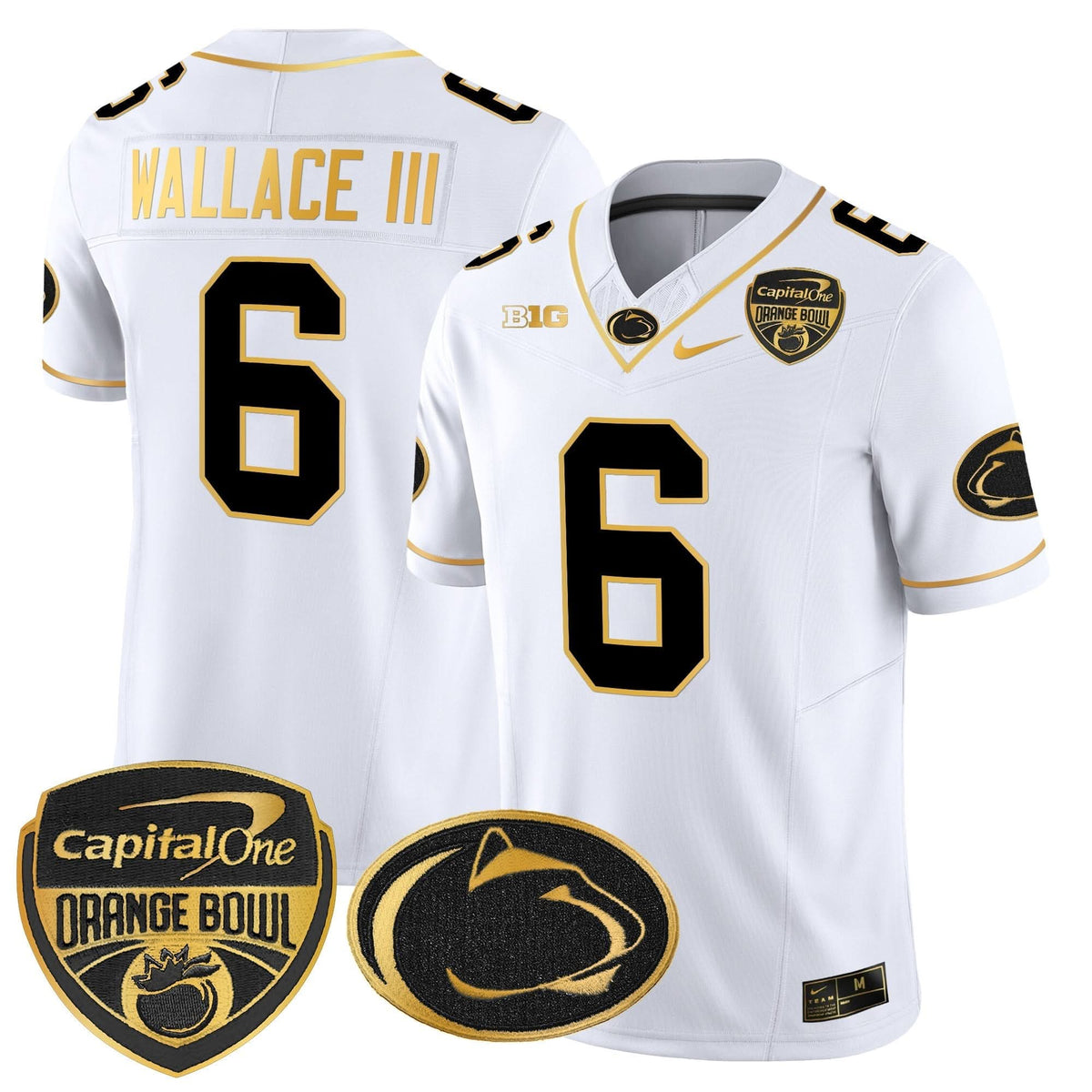 Penn State Nittany Lions Orange Bowl Patch Gold Vapor Limited Jersey