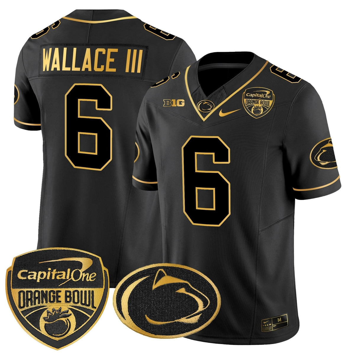 Penn State Nittany Lions Orange Bowl Patch Gold Vapor Limited Jersey