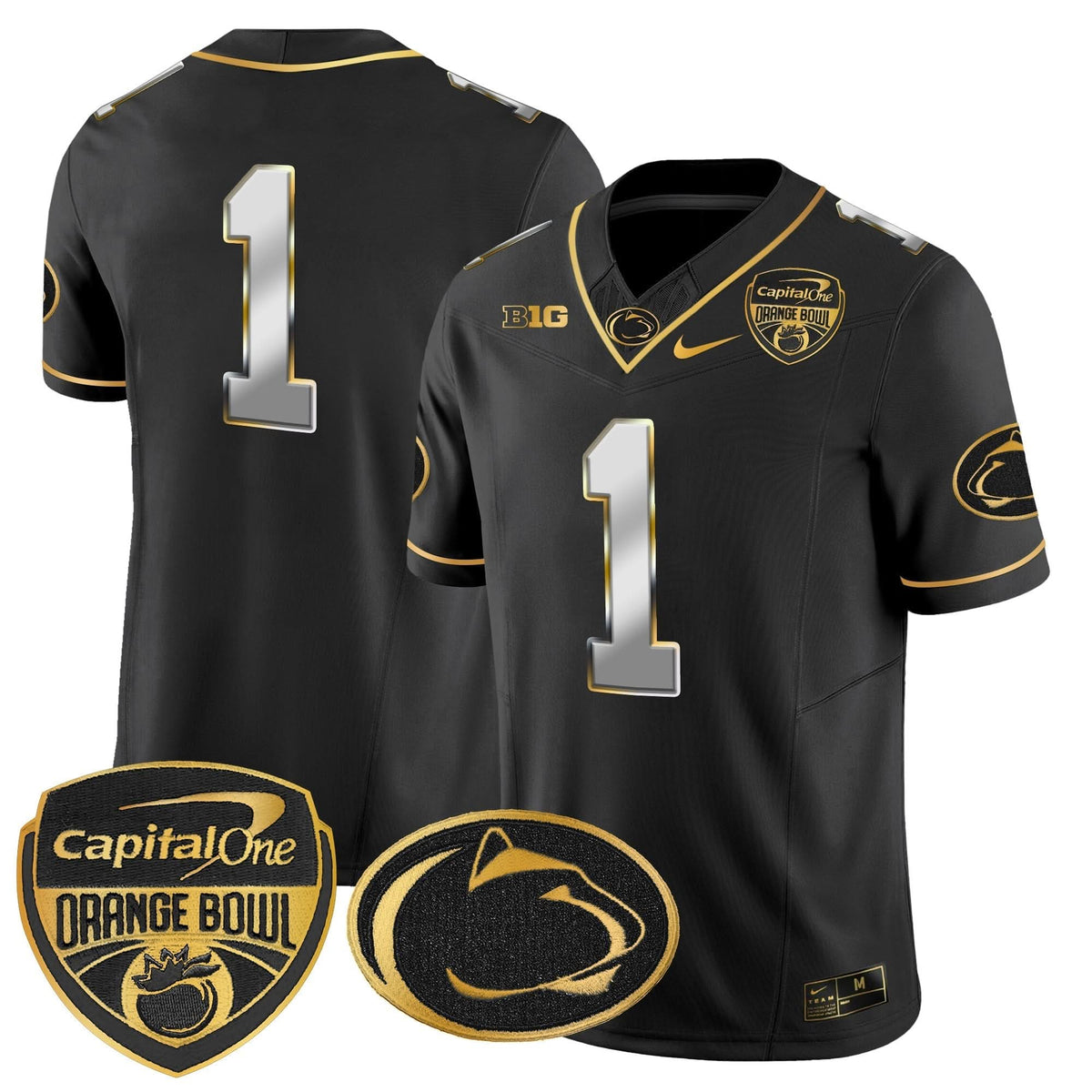 Penn State Nittany Lions Orange Bowl Patch Gold Vapor Limited Jersey