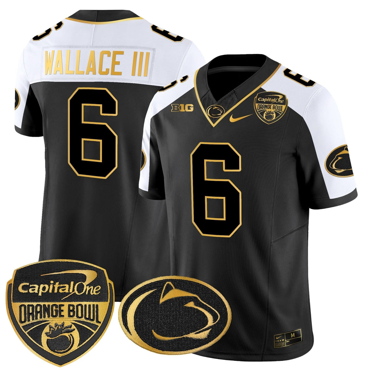 Penn State Nittany Lions Orange Bowl Patch Gold Vapor Limited Jersey
