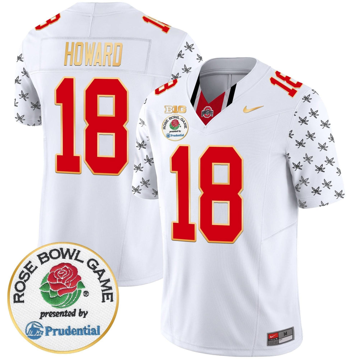 Ohio State Buckeyes Rose Bowl Gold Trim Vapor Limited Jersey