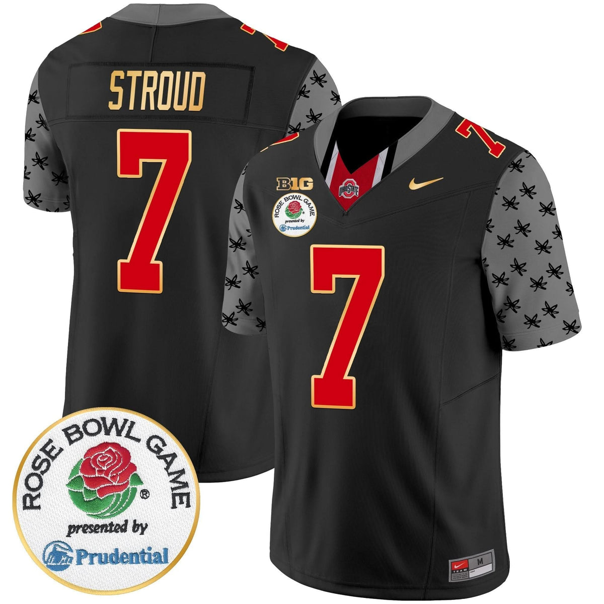 Ohio State Buckeyes Rose Bowl Gold Trim Vapor Limited Jersey