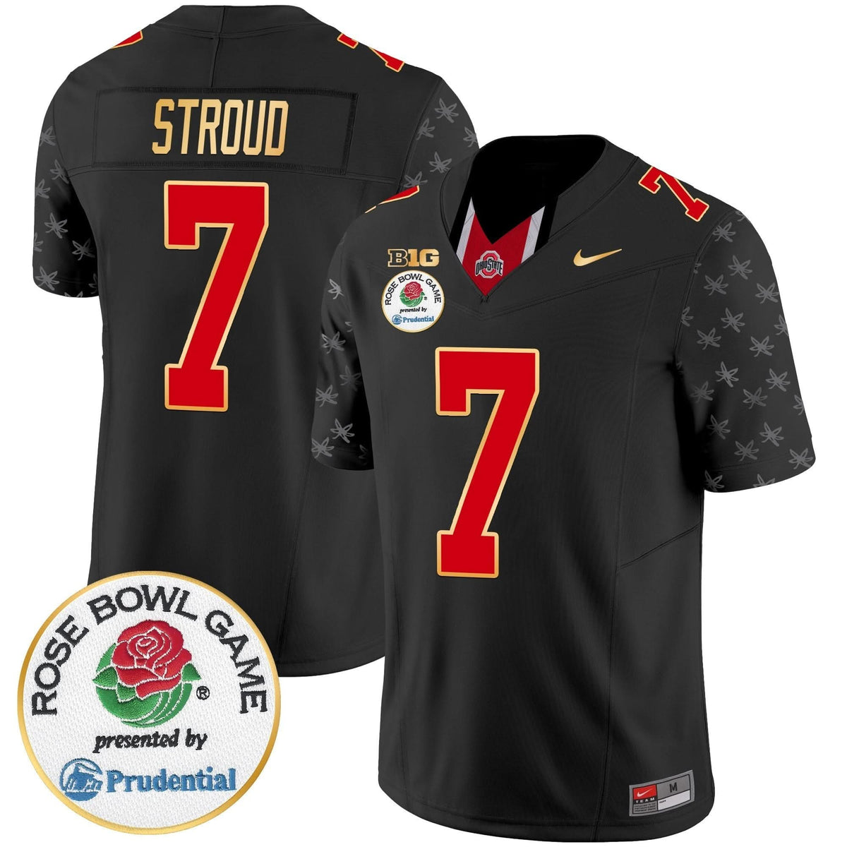 Ohio State Buckeyes Rose Bowl Gold Trim Vapor Limited Jersey