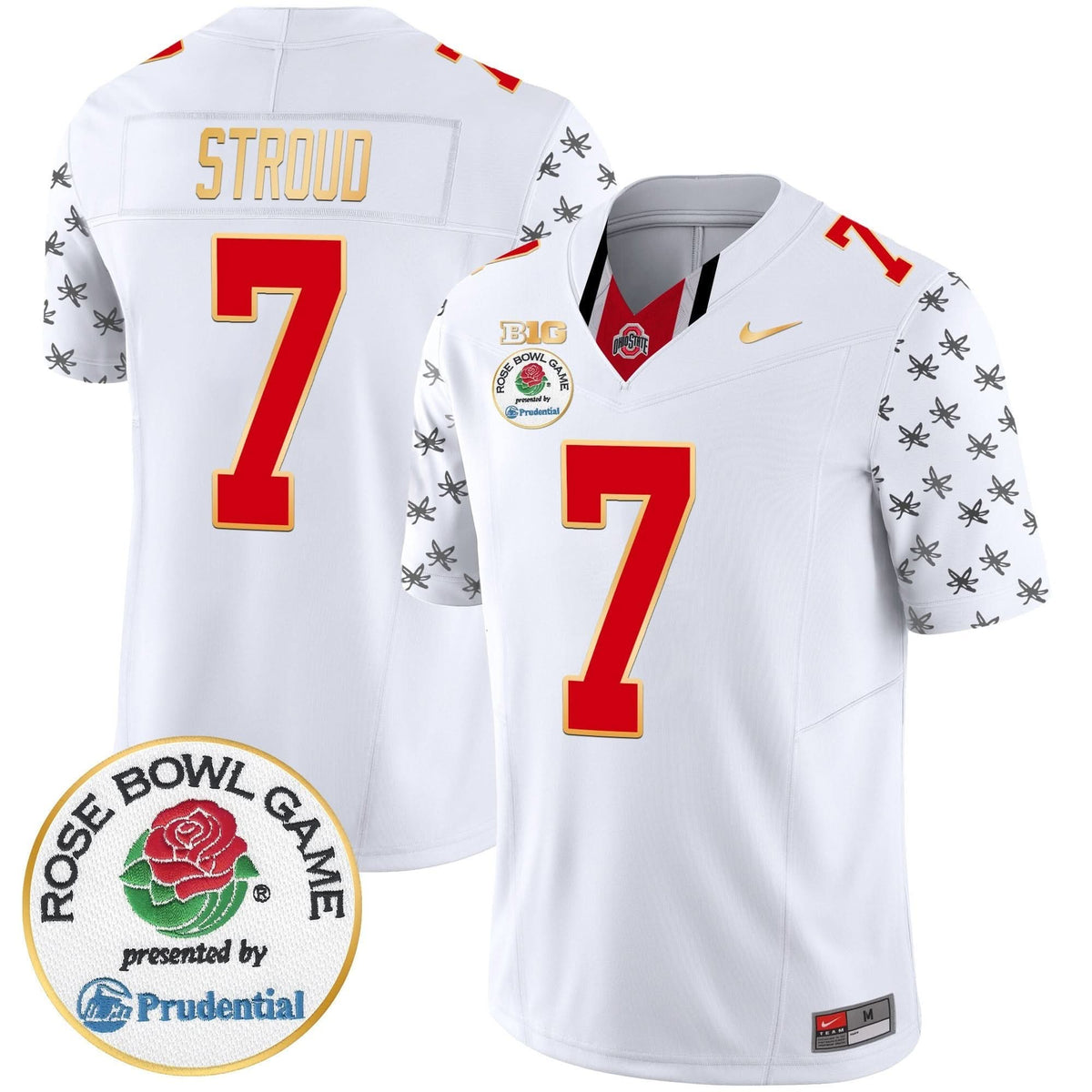 Ohio State Buckeyes Rose Bowl Gold Trim Vapor Limited Jersey