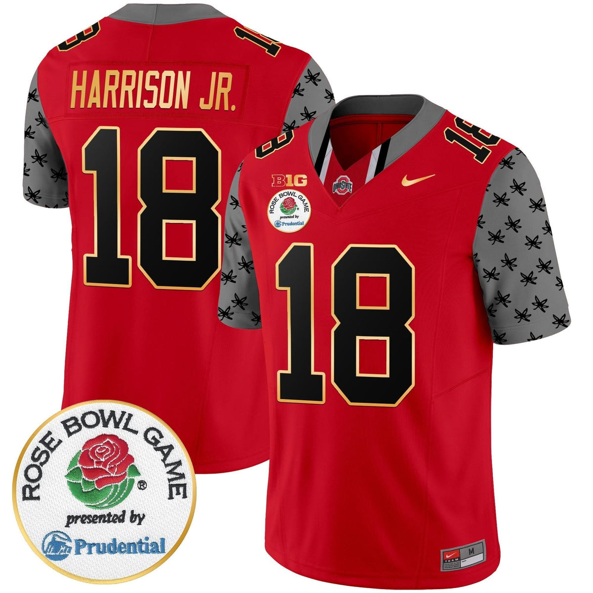 Ohio State Buckeyes Rose Bowl Gold Trim Vapor Limited Jersey