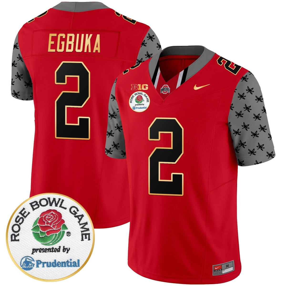 Ohio State Buckeyes Rose Bowl Gold Trim Vapor Limited Jersey
