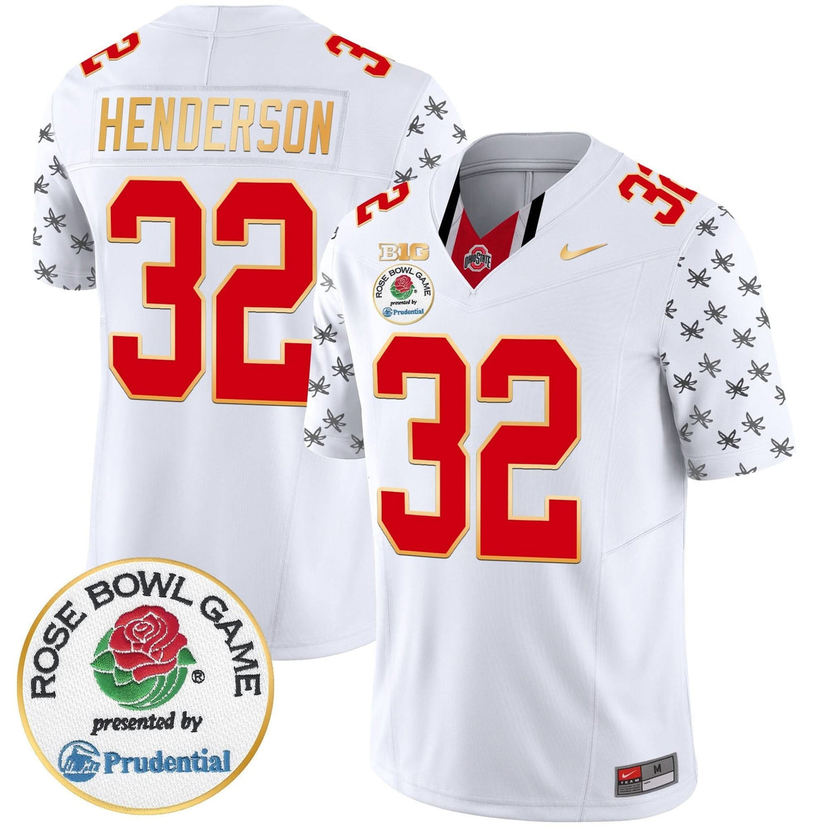 Ohio State Buckeyes Rose Bowl Gold Trim Vapor Limited Jersey