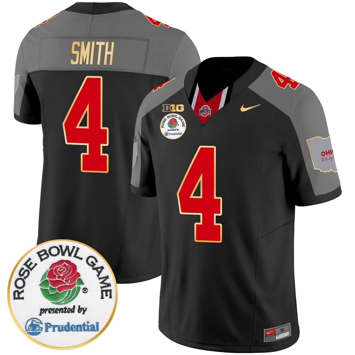 Ohio State Buckeyes Rose Bowl Gold Trim Vapor Limited Jersey