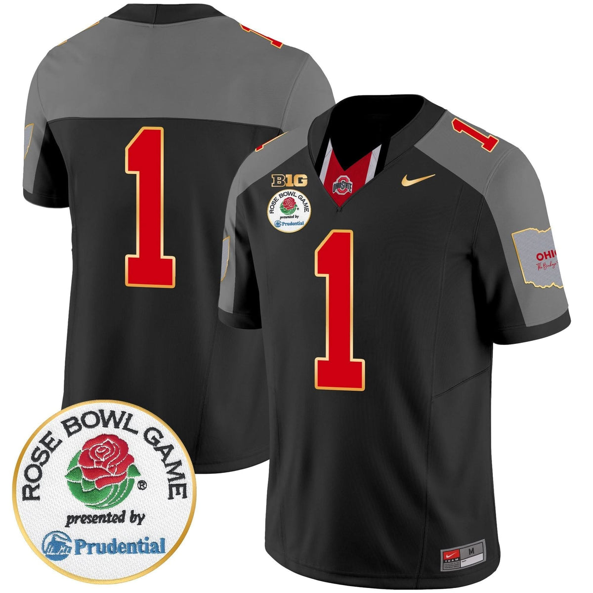 Ohio State Buckeyes Rose Bowl Gold Trim Vapor Limited Jersey