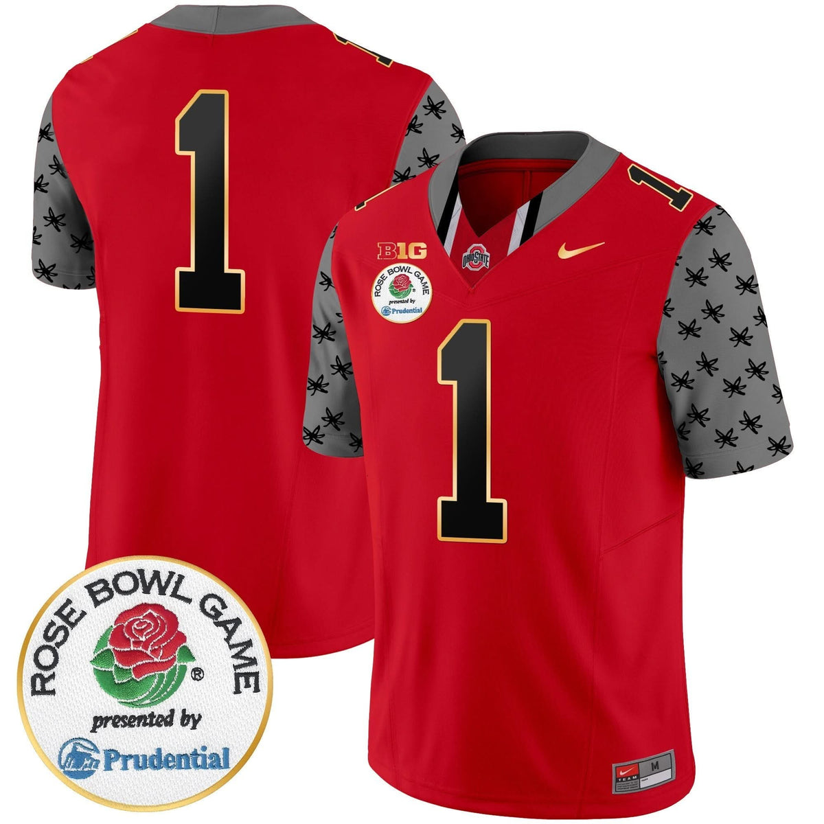 Ohio State Buckeyes Rose Bowl Gold Trim Vapor Limited Jersey