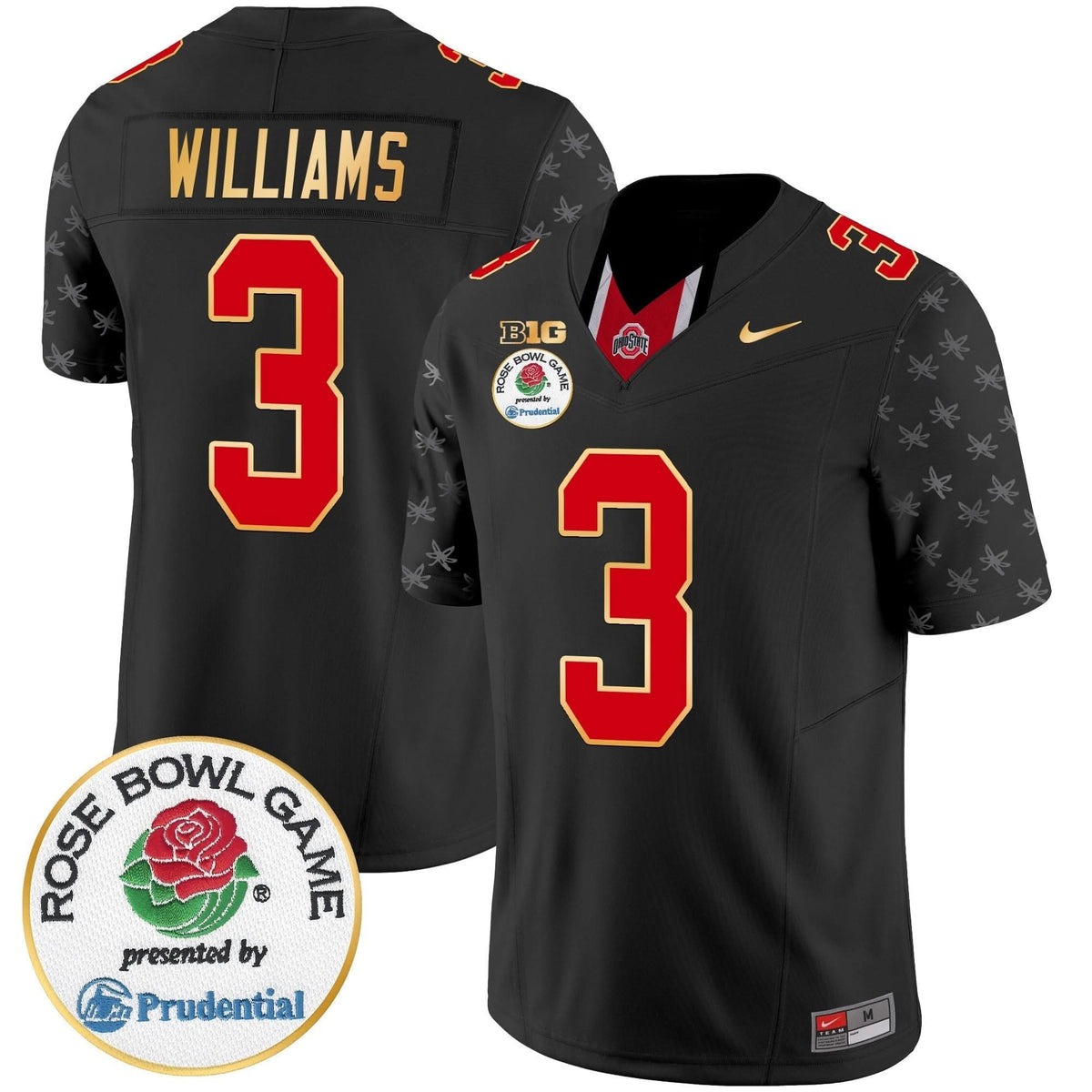 Ohio State Buckeyes Rose Bowl Gold Trim Vapor Limited Jersey