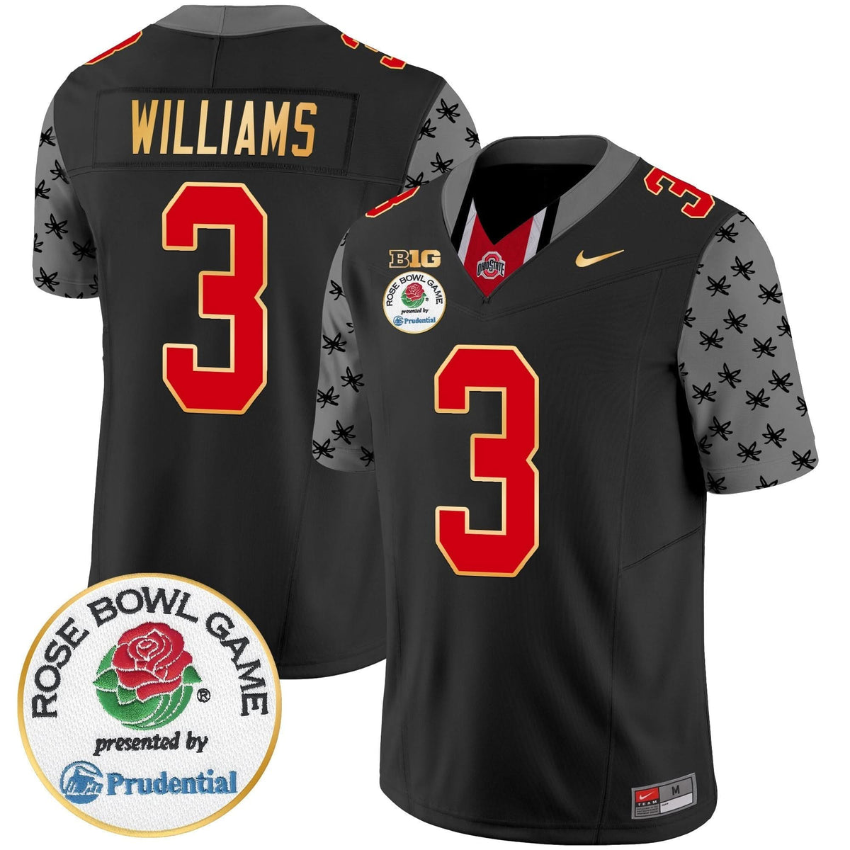 Ohio State Buckeyes Rose Bowl Gold Trim Vapor Limited Jersey