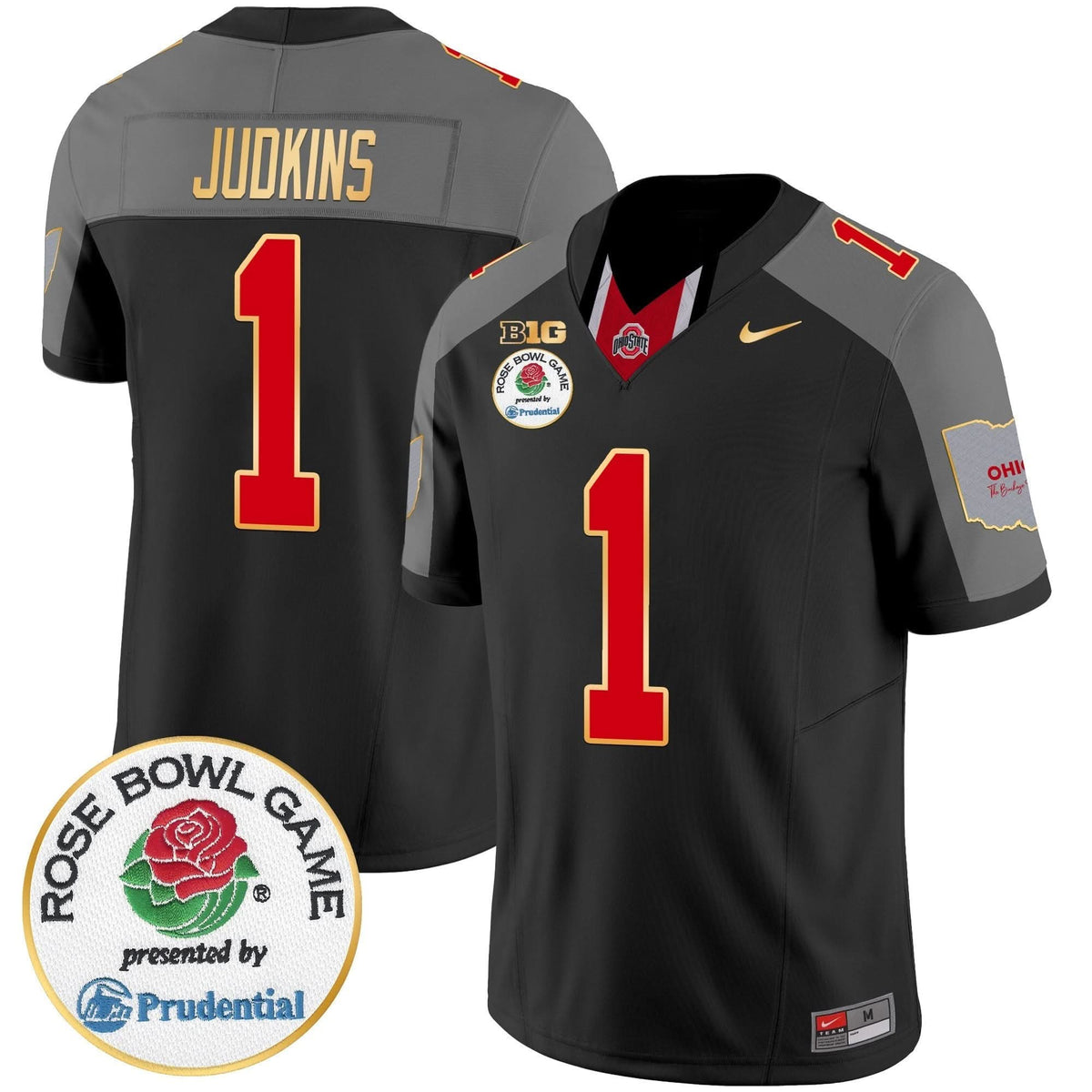 Ohio State Buckeyes Rose Bowl Gold Trim Vapor Limited Jersey