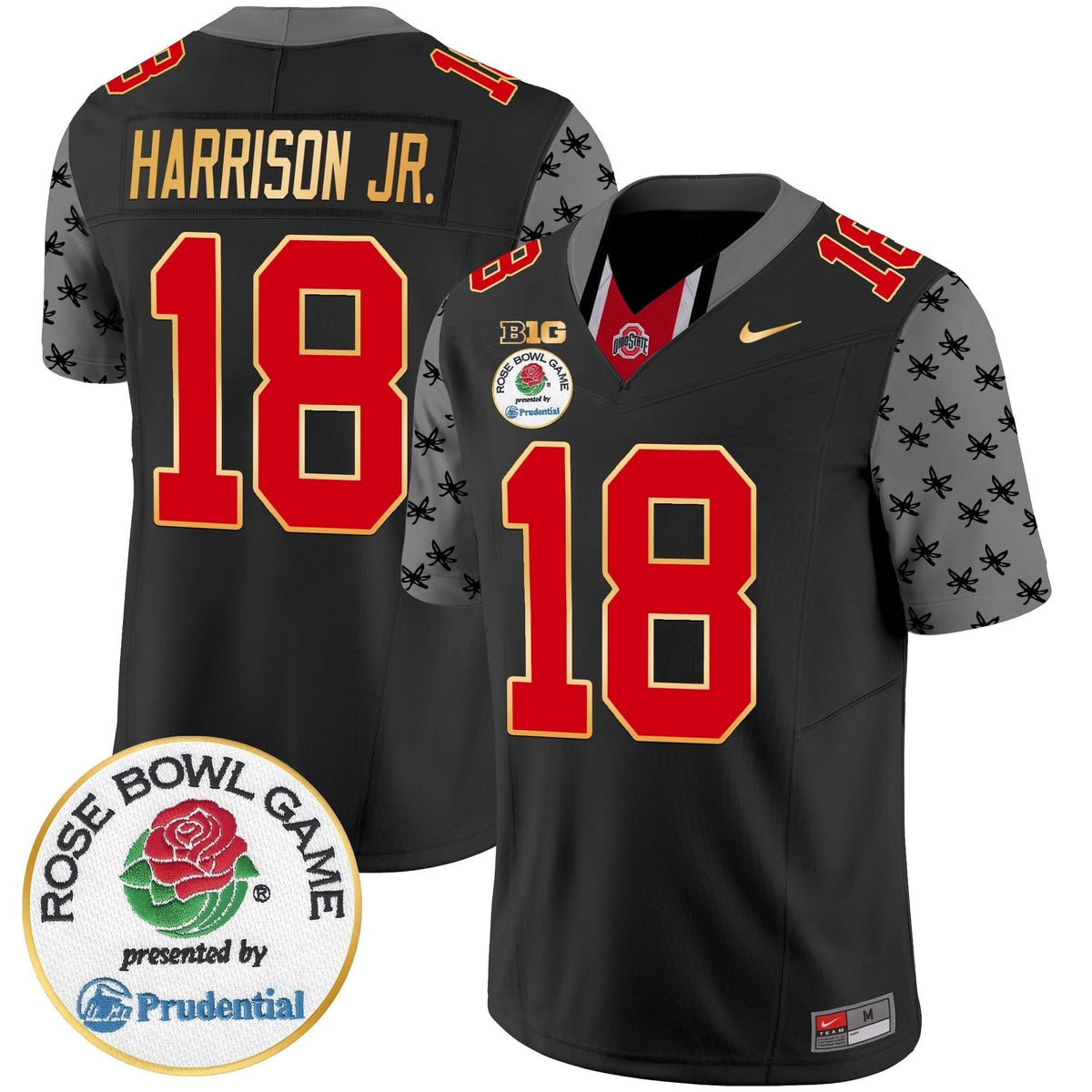 Ohio State Buckeyes Rose Bowl Gold Trim Vapor Limited Jersey