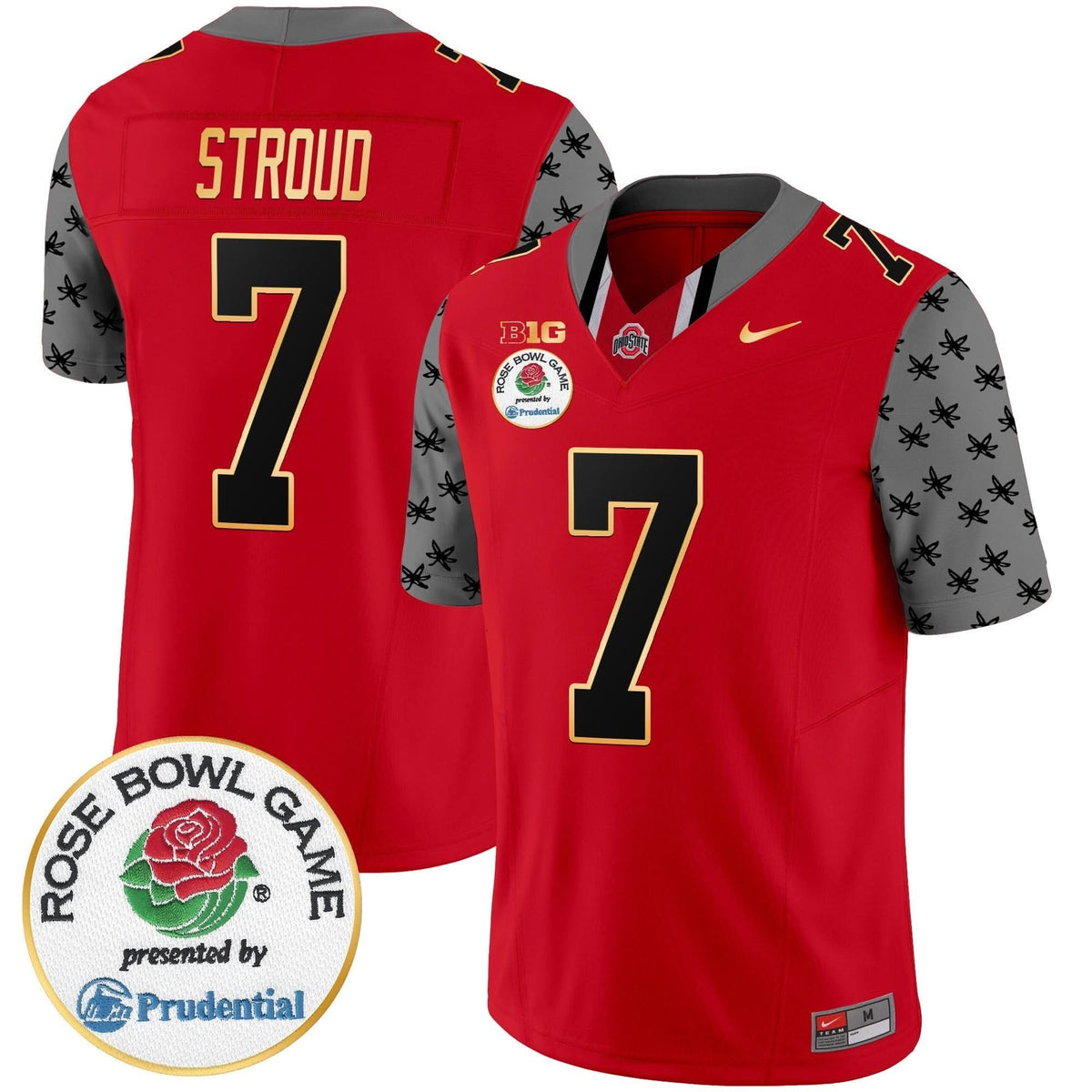 Ohio State Buckeyes Rose Bowl Gold Trim Vapor Limited Jersey