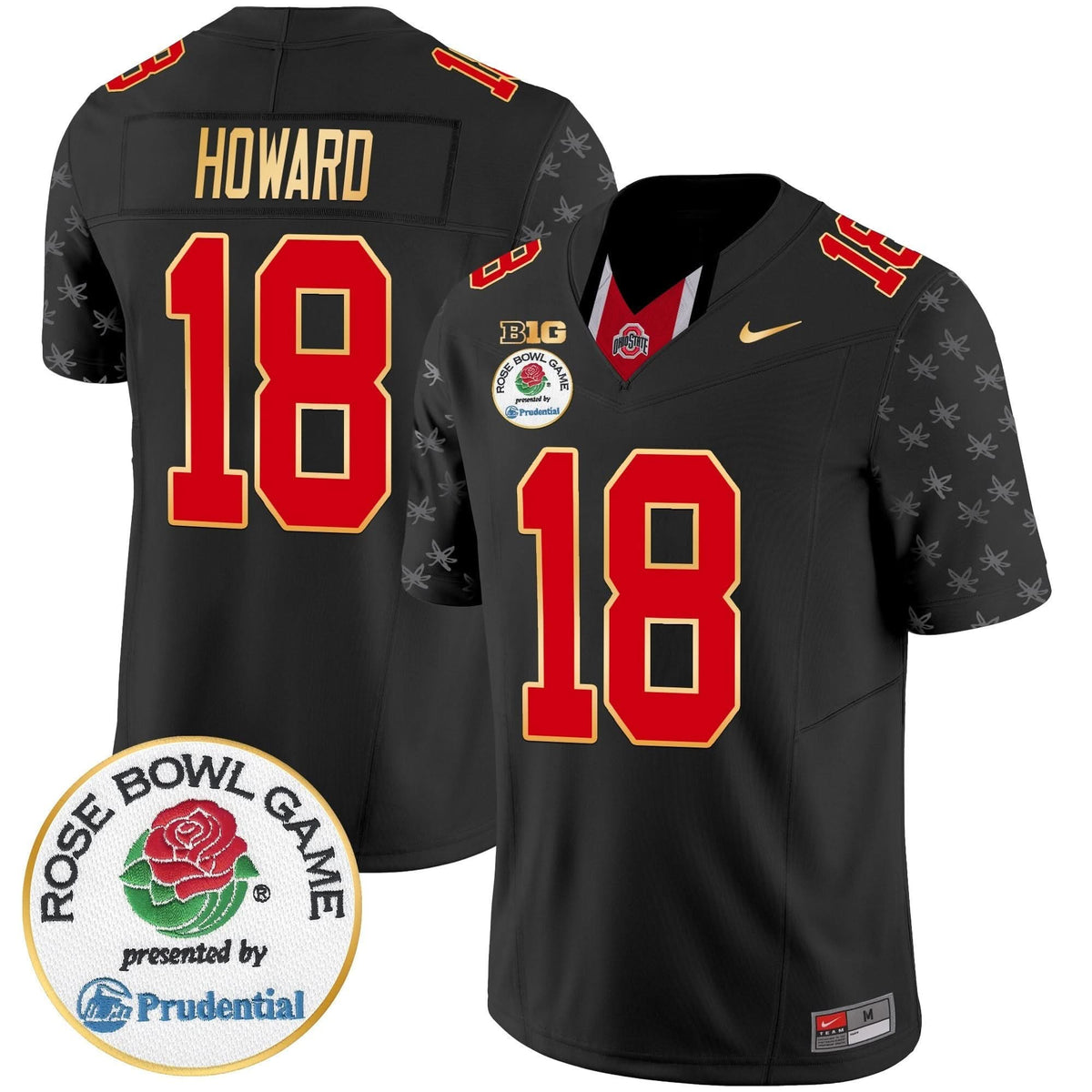 Ohio State Buckeyes Rose Bowl Gold Trim Vapor Limited Jersey