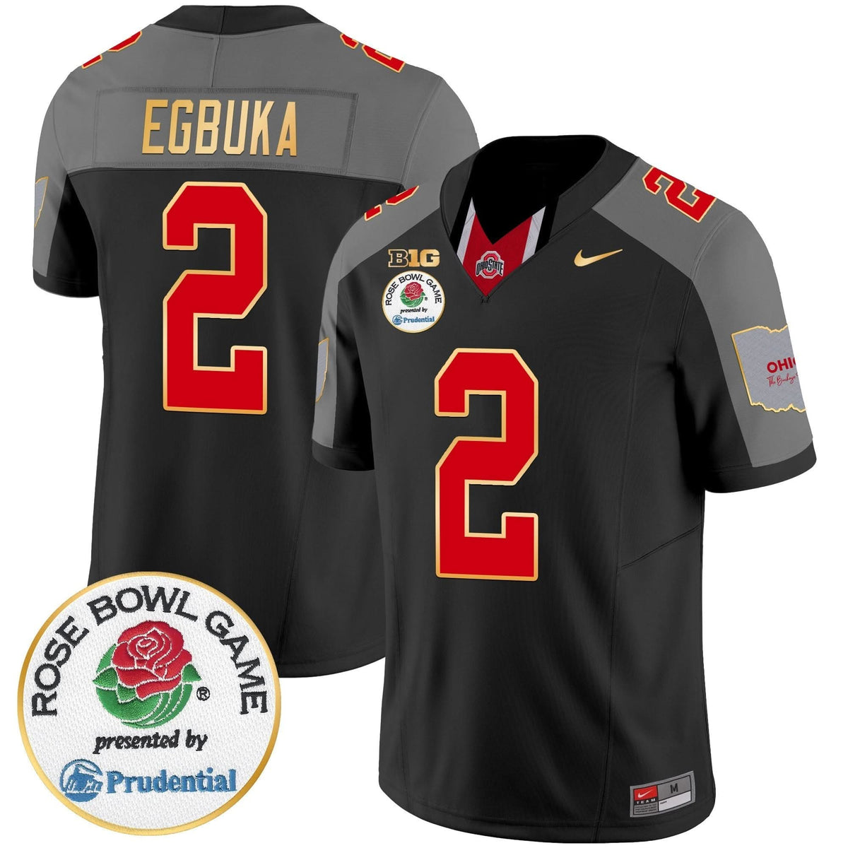 Ohio State Buckeyes Rose Bowl Gold Trim Vapor Limited Jersey