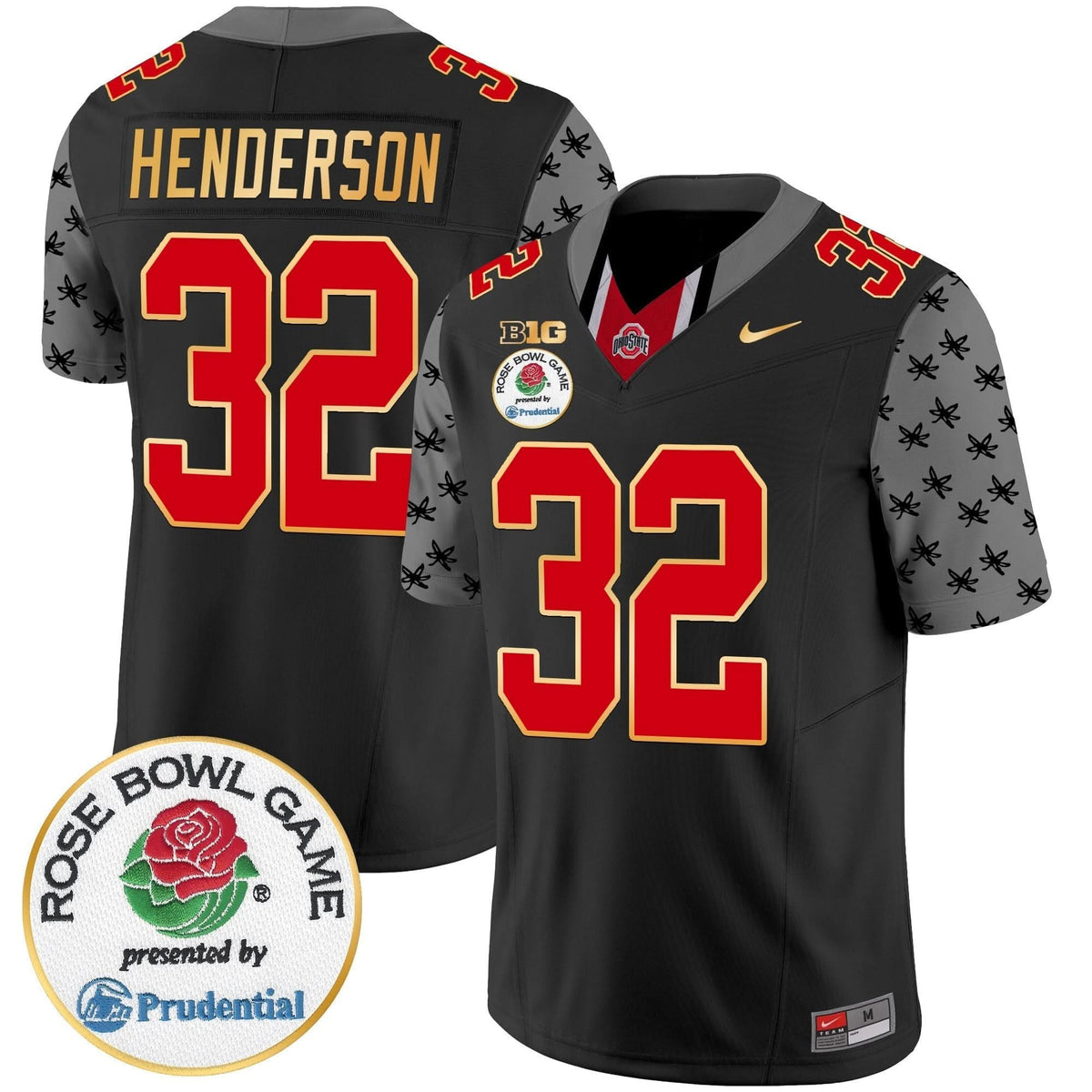 Ohio State Buckeyes Rose Bowl Gold Trim Vapor Limited Jersey