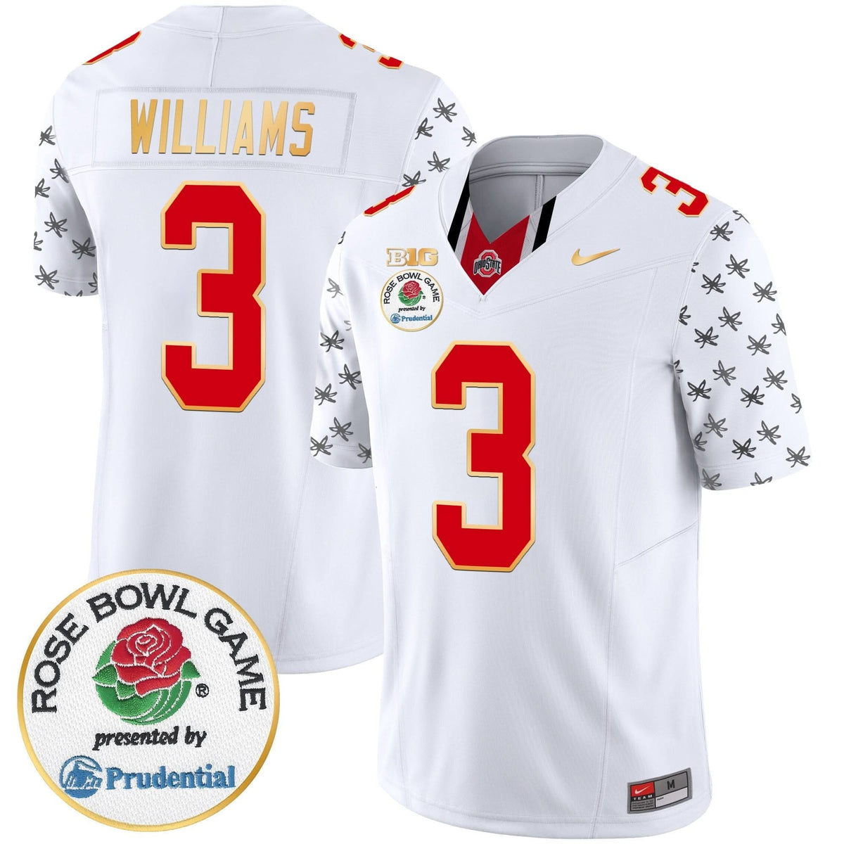 Ohio State Buckeyes Rose Bowl Gold Trim Vapor Limited Jersey