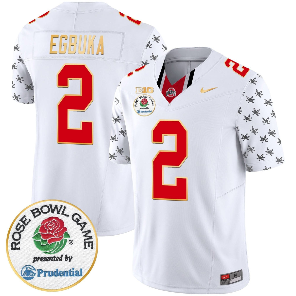 Ohio State Buckeyes Rose Bowl Gold Trim Vapor Limited Jersey