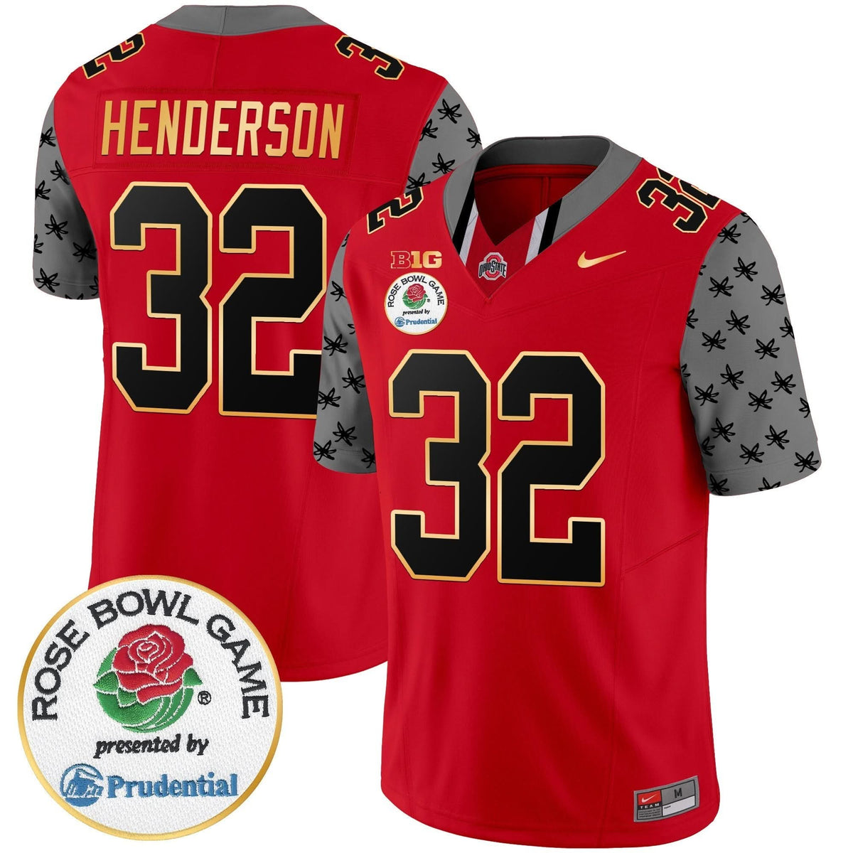 Ohio State Buckeyes Rose Bowl Gold Trim Vapor Limited Jersey