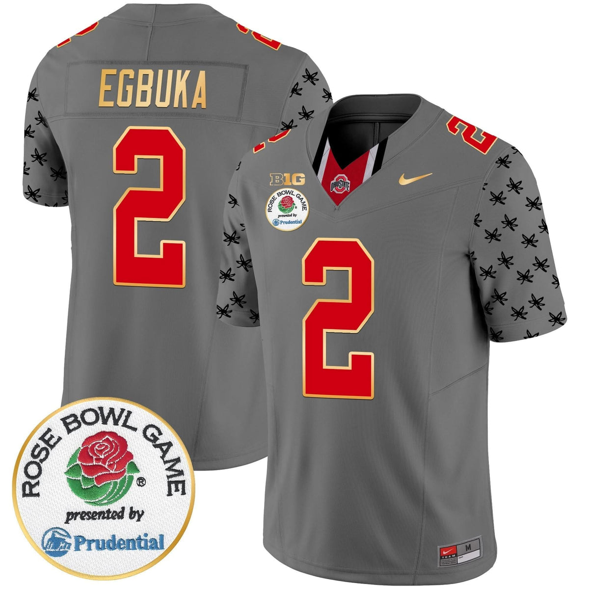 Ohio State Buckeyes Rose Bowl Gold Trim Vapor Limited Jersey