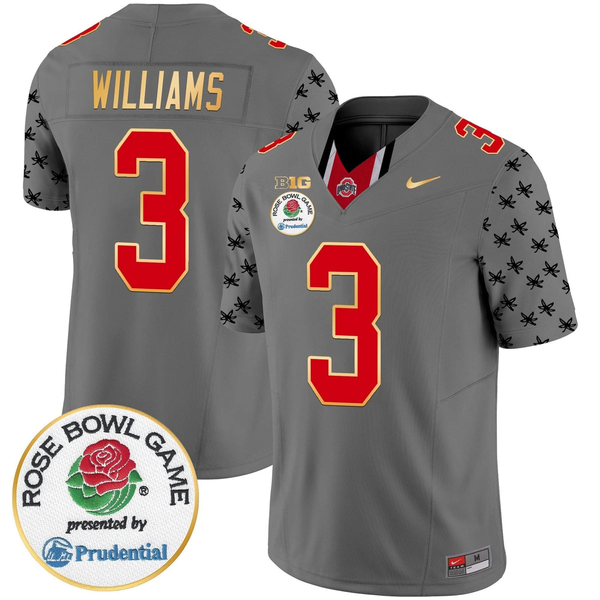 Ohio State Buckeyes Rose Bowl Gold Trim Vapor Limited Jersey