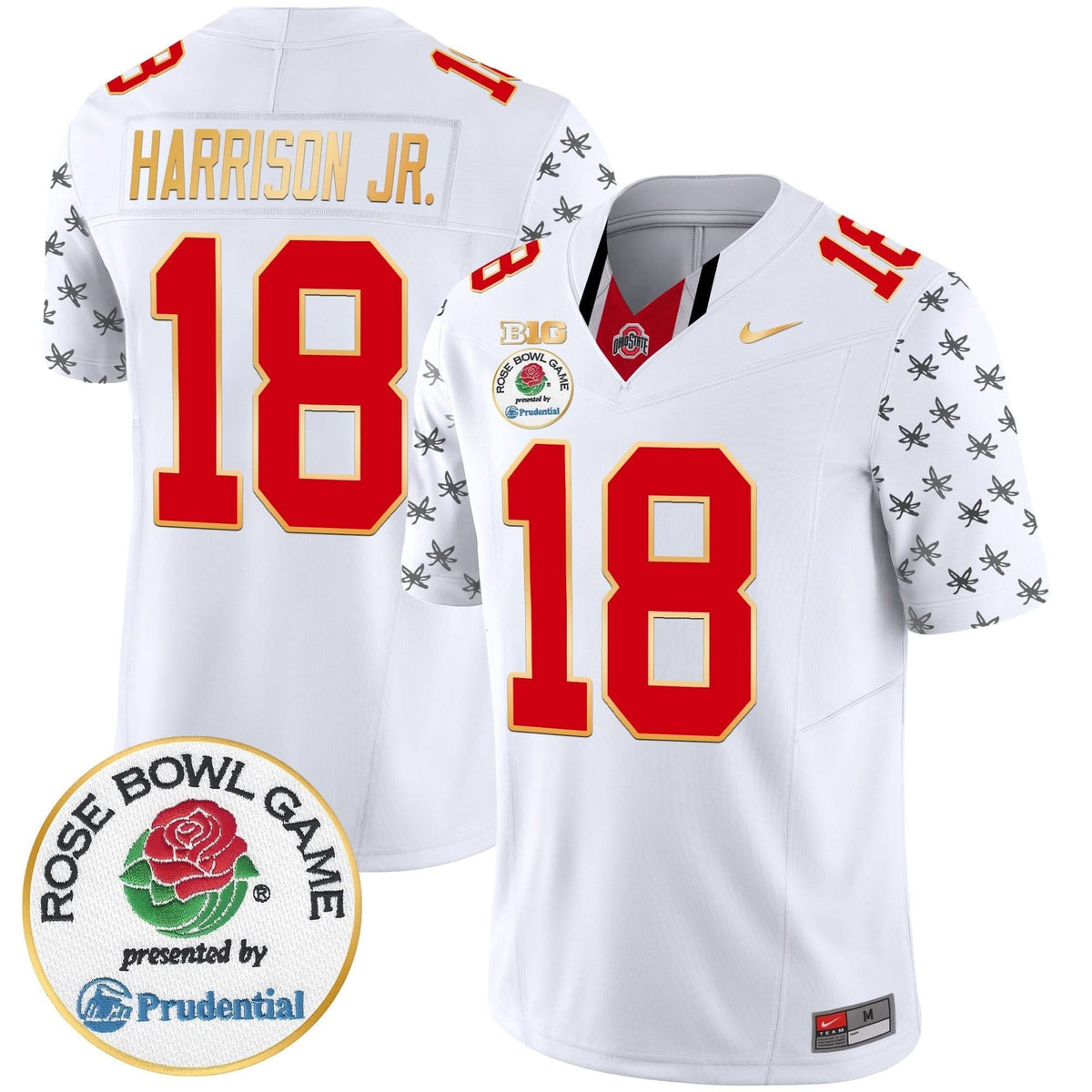 Ohio State Buckeyes Rose Bowl Gold Trim Vapor Limited Jersey