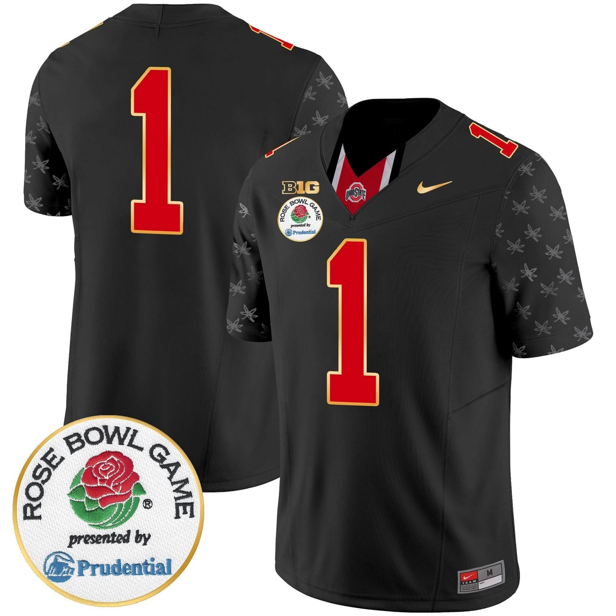 Ohio State Buckeyes Rose Bowl Gold Trim Vapor Limited Jersey