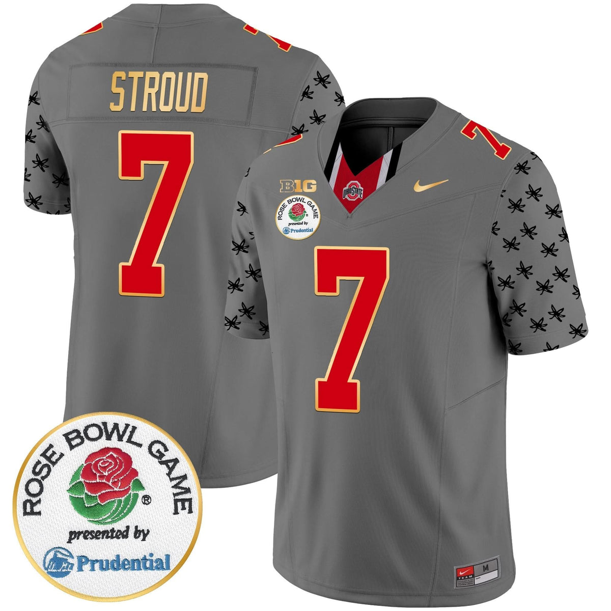 Ohio State Buckeyes Rose Bowl Gold Trim Vapor Limited Jersey