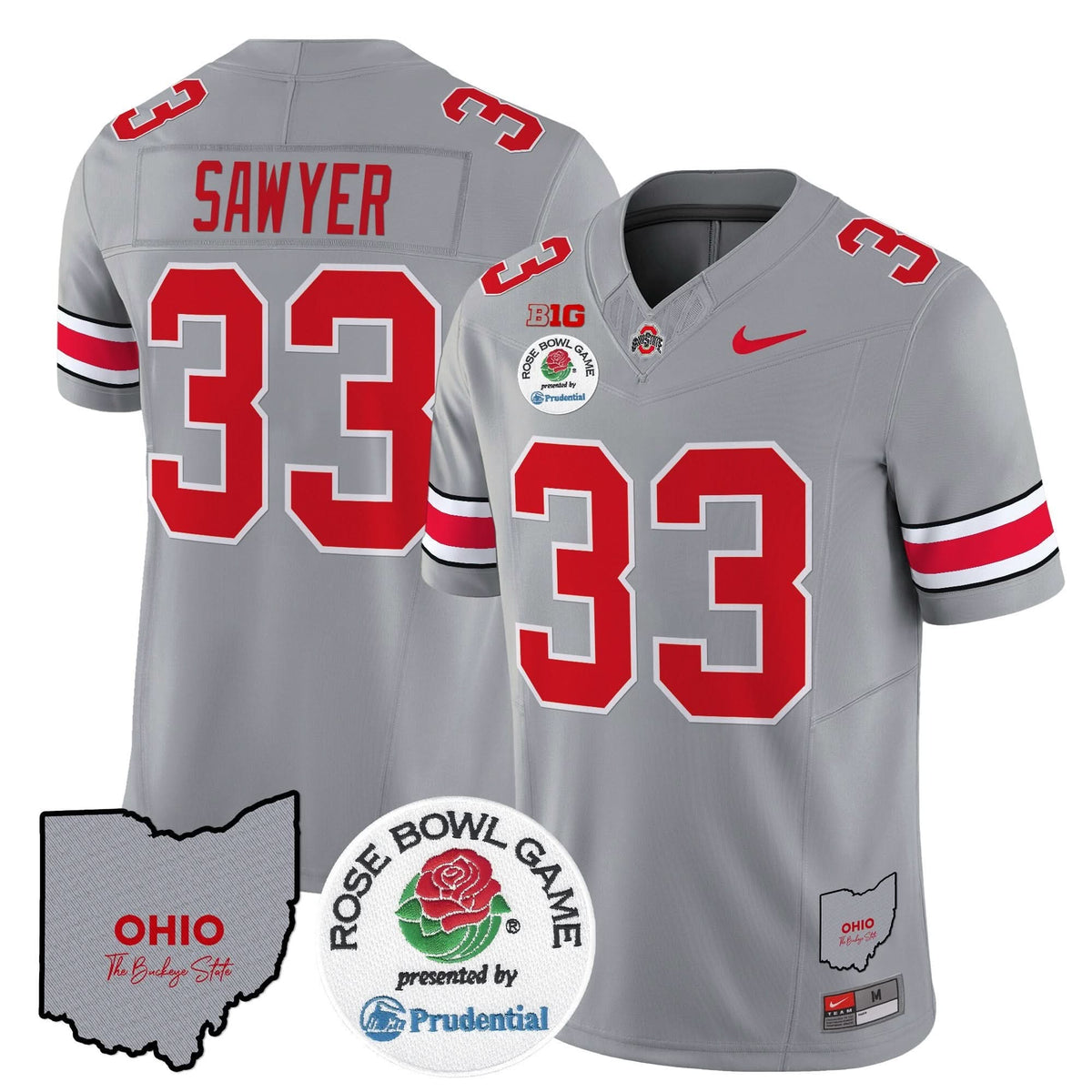 Ohio State Buckeyes Rose Bowl Vapor Limited Jersey V2