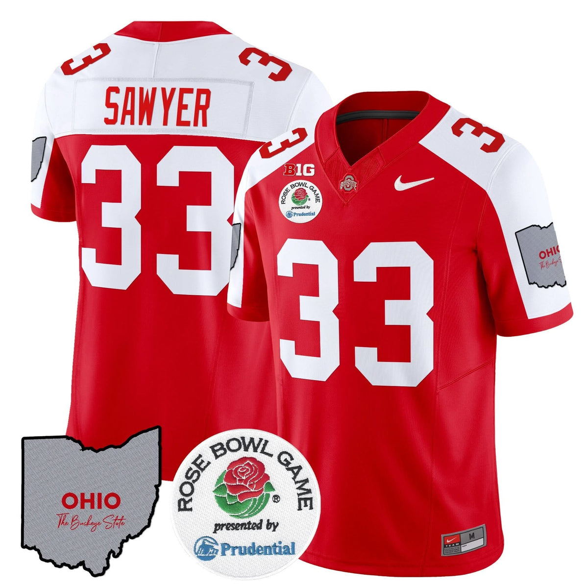 Ohio State Buckeyes Rose Bowl Vapor Limited Jersey V2