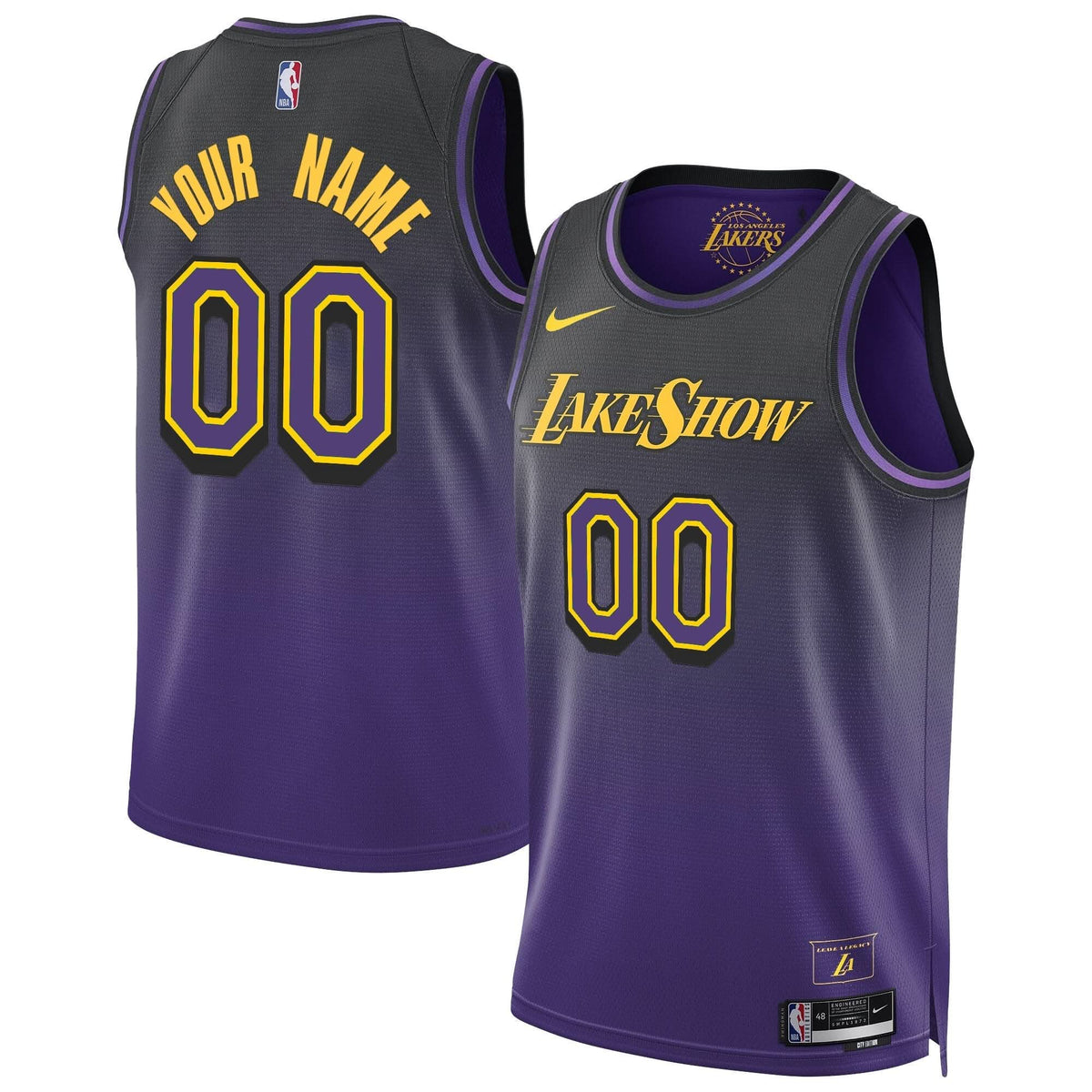 Los Angeles Lakers Swingman Custom Jersey - Stitched