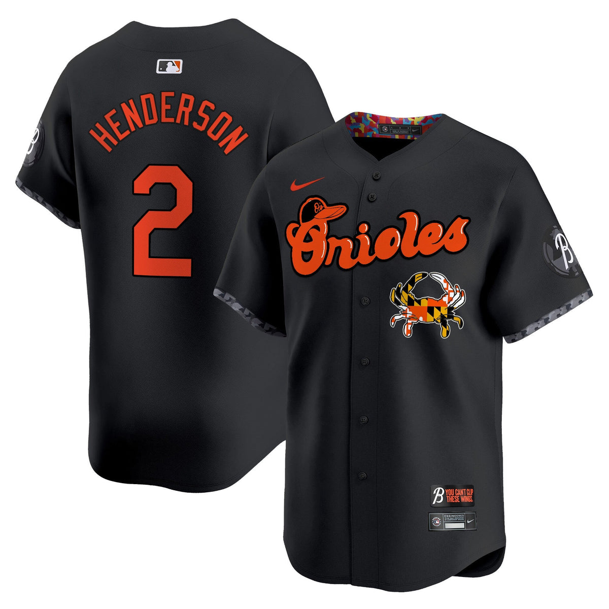 Baltimore Orioles Maryland Blue Crab Vapor Premier Limited Jersey - Stitched
