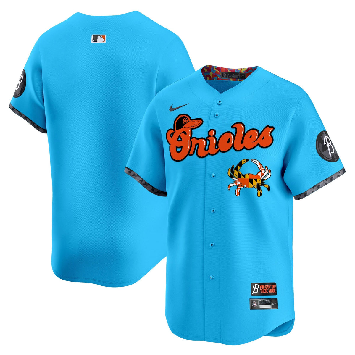 Baltimore Orioles Maryland Blue Crab Vapor Premier Limited Jersey - Stitched