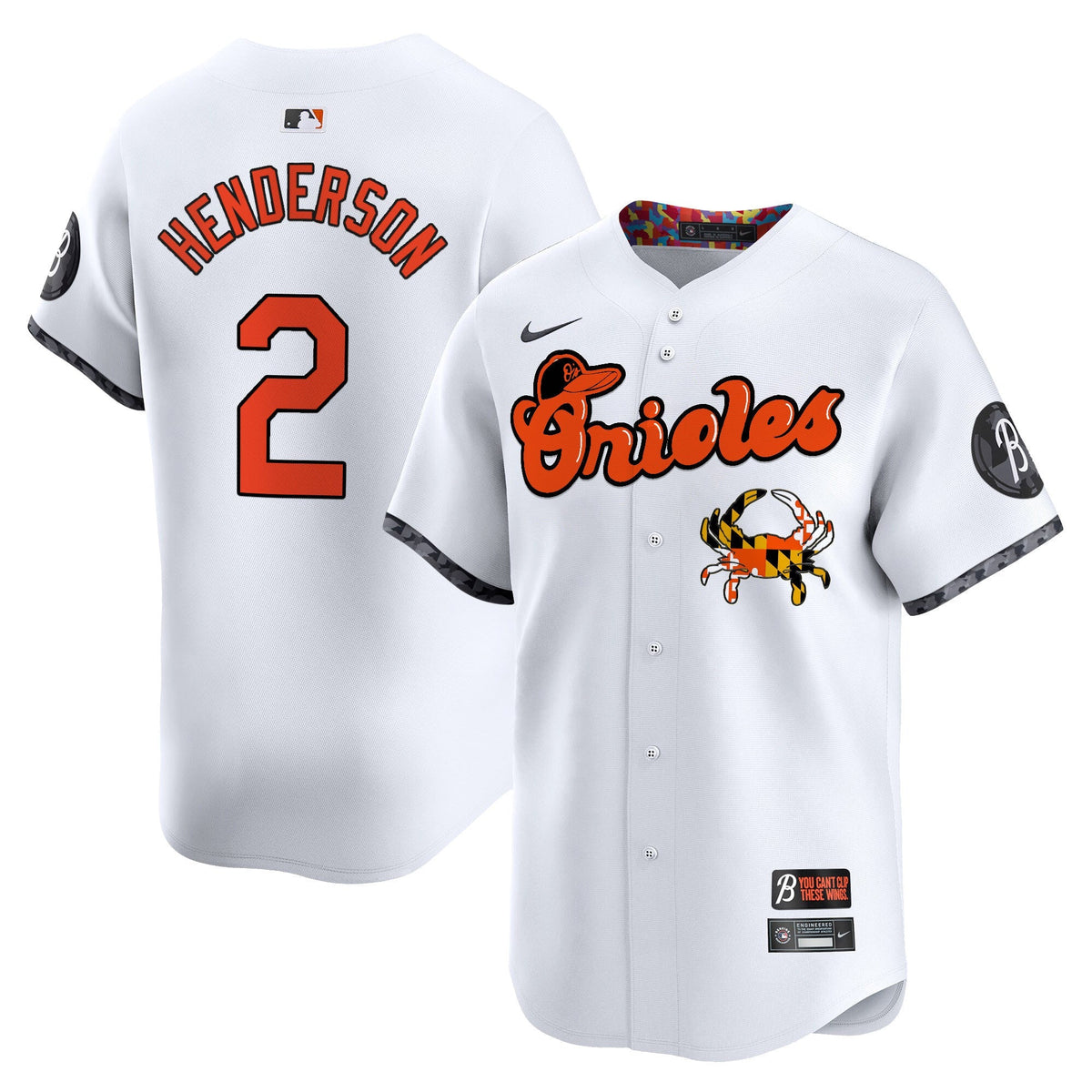 Baltimore Orioles Maryland Blue Crab Vapor Premier Limited Jersey - Stitched