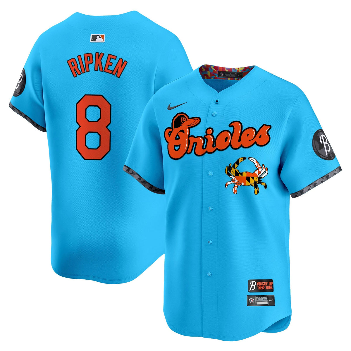 Baltimore Orioles Maryland Blue Crab Vapor Premier Limited Jersey - Stitched