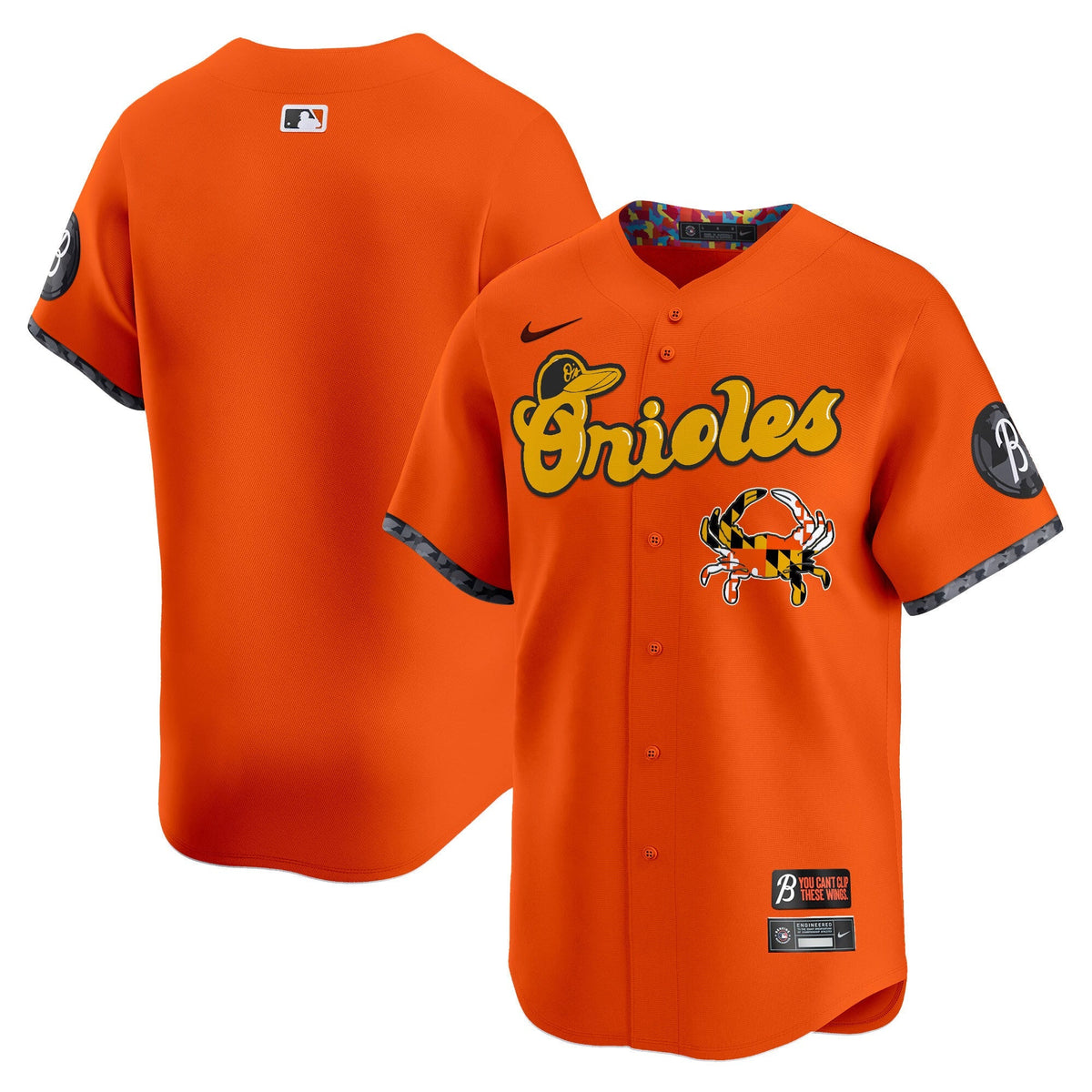 Baltimore Orioles Maryland Blue Crab Vapor Premier Limited Jersey - Stitched