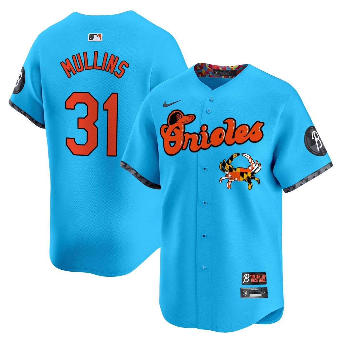 Baltimore Orioles Maryland Blue Crab Vapor Premier Limited Jersey - Stitched