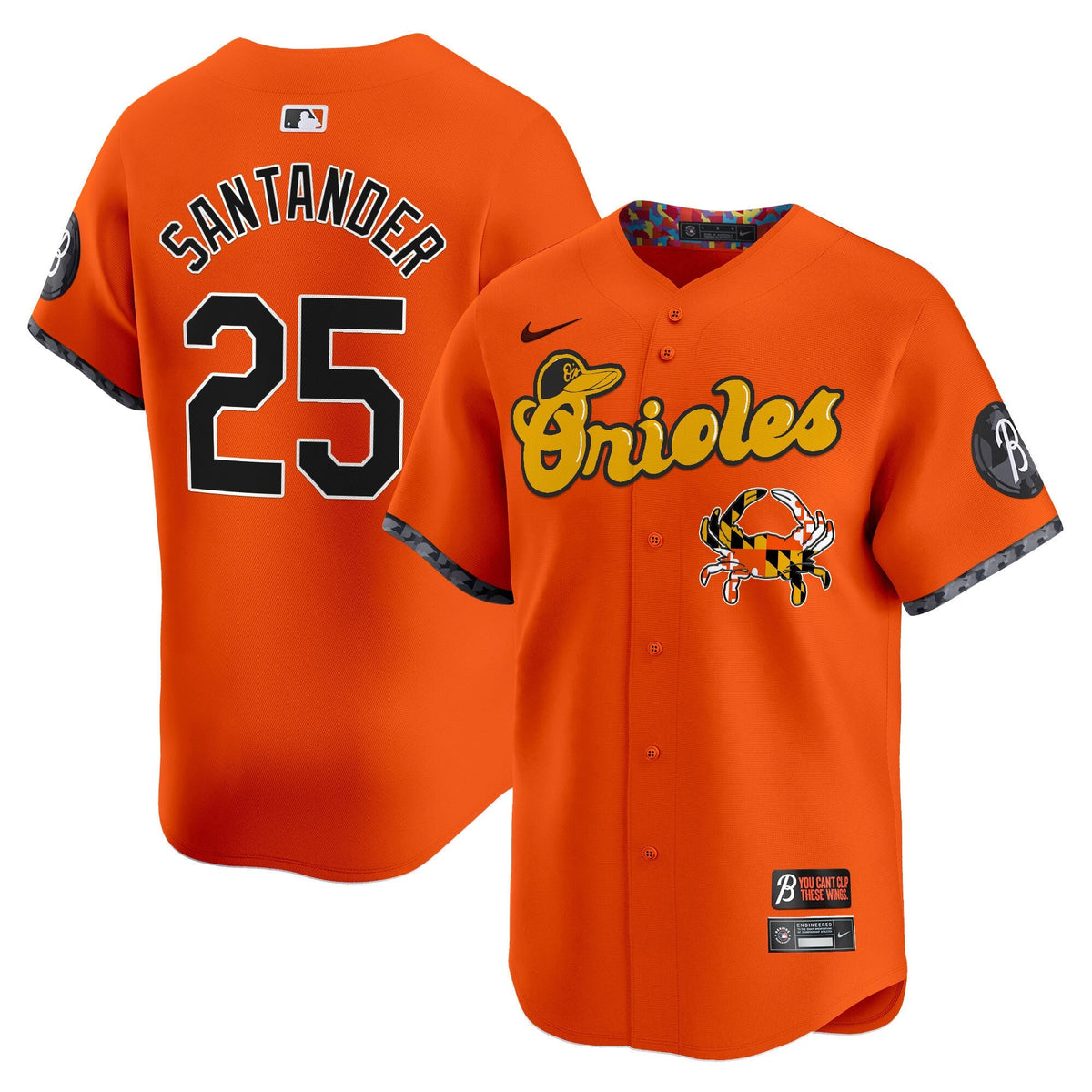 Baltimore Orioles Maryland Blue Crab Vapor Premier Limited Jersey - Stitched