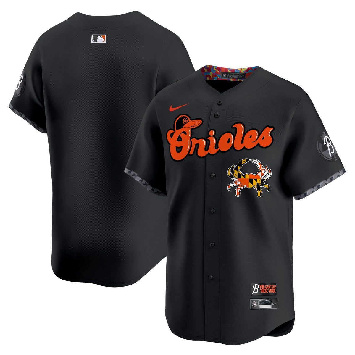 Baltimore Orioles Maryland Blue Crab Vapor Premier Limited Jersey - Stitched