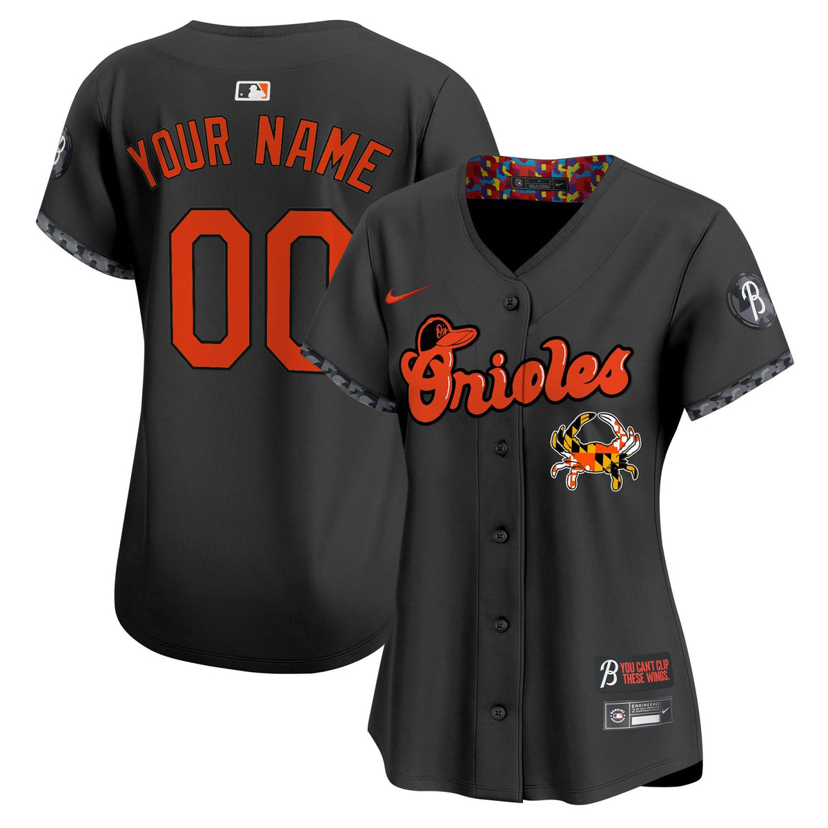 Baltimore Orioles Maryland Blue Crab Vapor Premier Limited Custom Jersey - Stitched