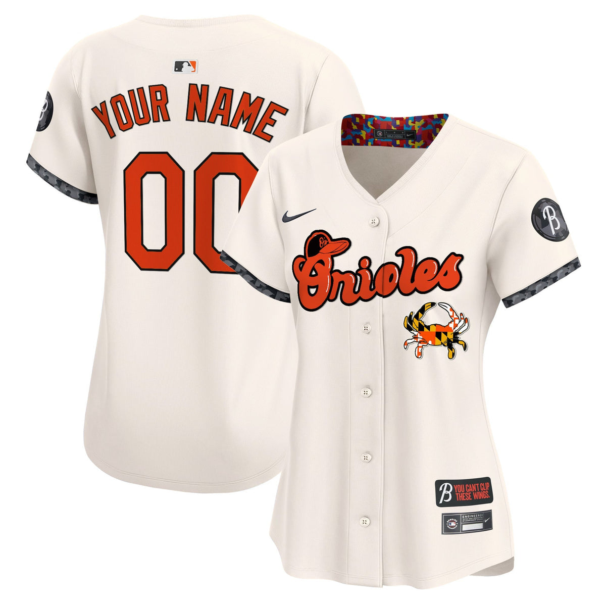 Baltimore Orioles Maryland Blue Crab Vapor Premier Limited Custom Jersey - Stitched