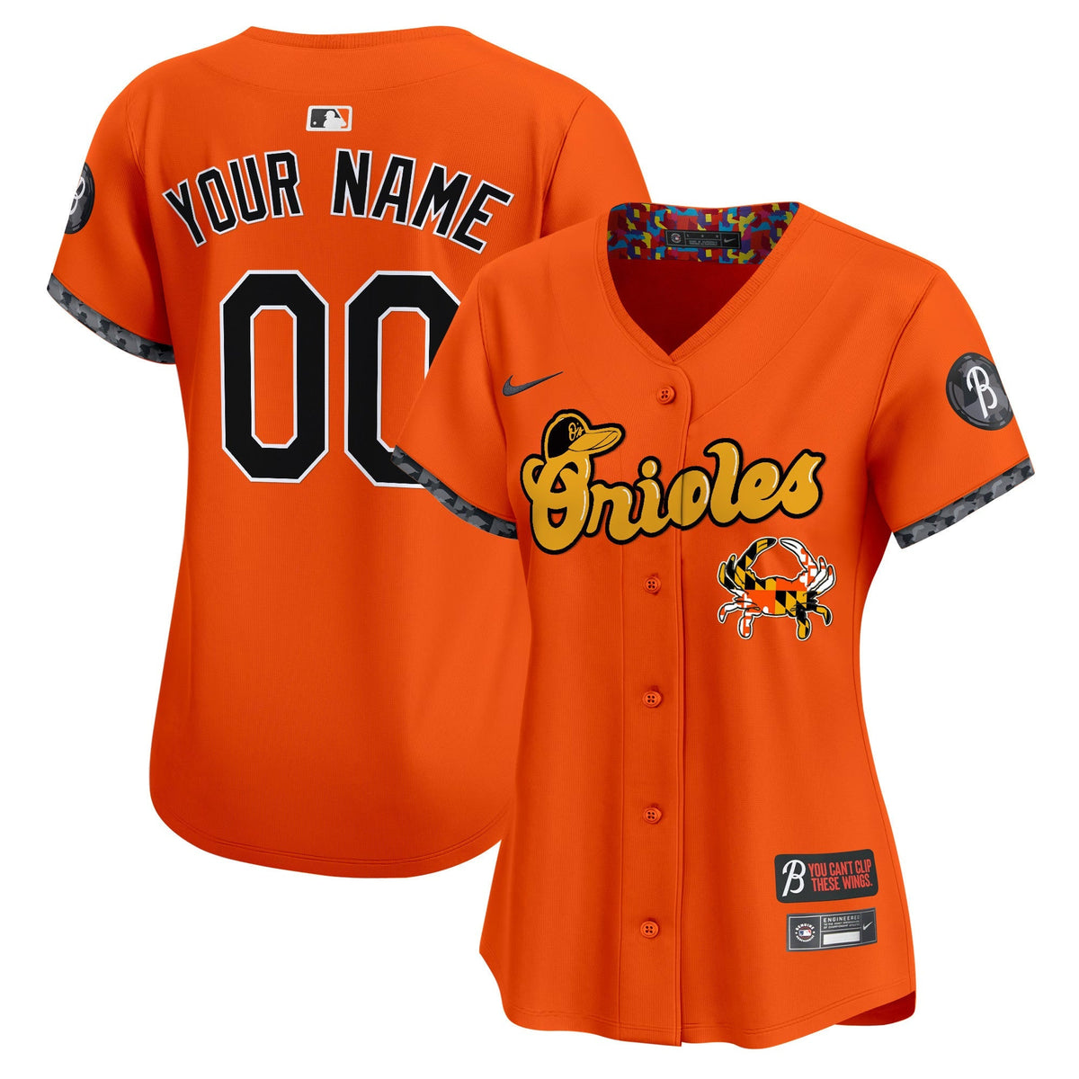 Baltimore Orioles Maryland Blue Crab Vapor Premier Limited Custom Jersey - Stitched