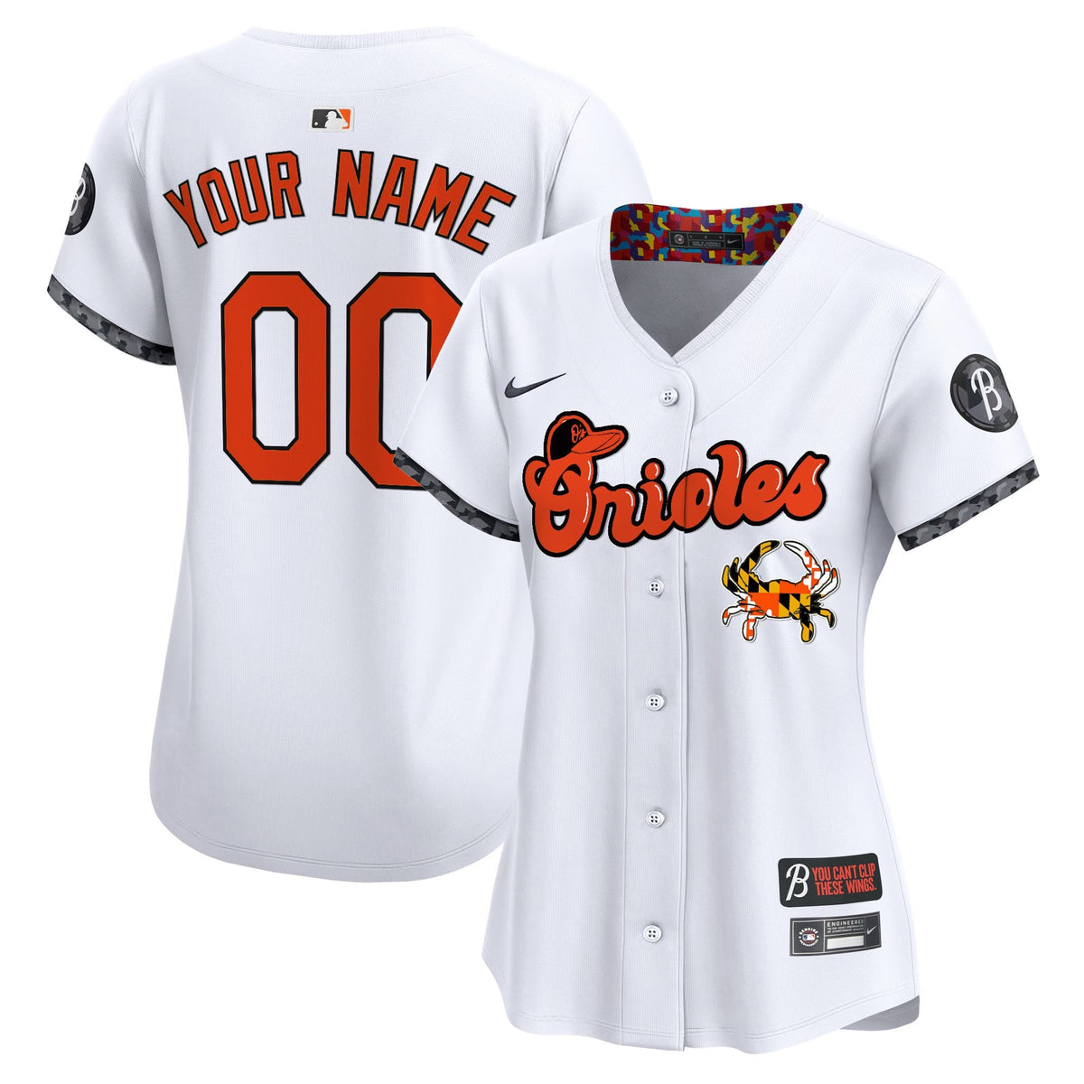 Baltimore Orioles Maryland Blue Crab Vapor Premier Limited Custom Jersey - Stitched