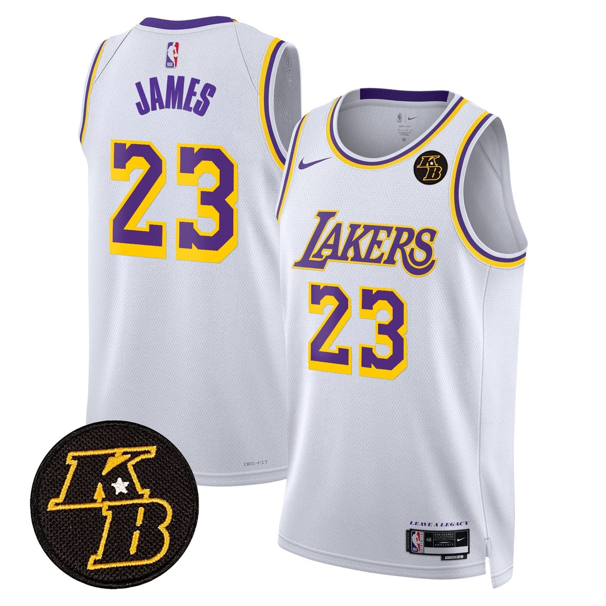 Los Angeles Lakers Kobe Bryant Patch Swingman Jersey - Stitched