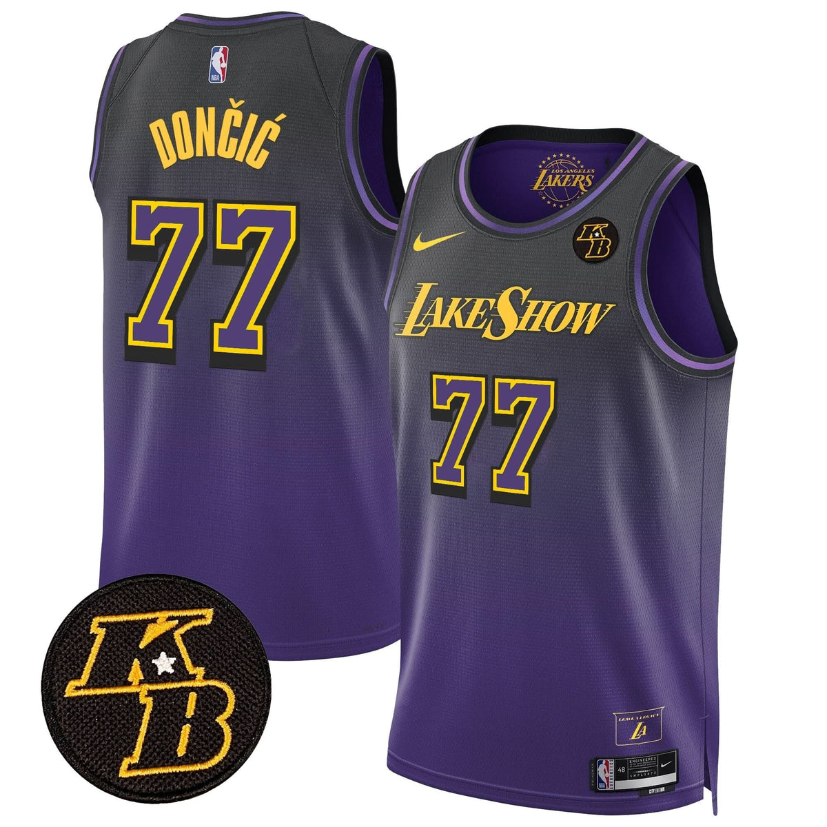 Los Angeles Lakers Kobe Bryant Patch Swingman Jersey - Stitched